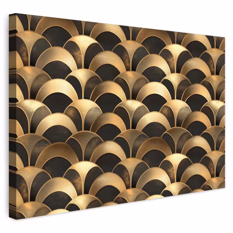 Buiten canvas - Schubben - Structuur - Goud — 1