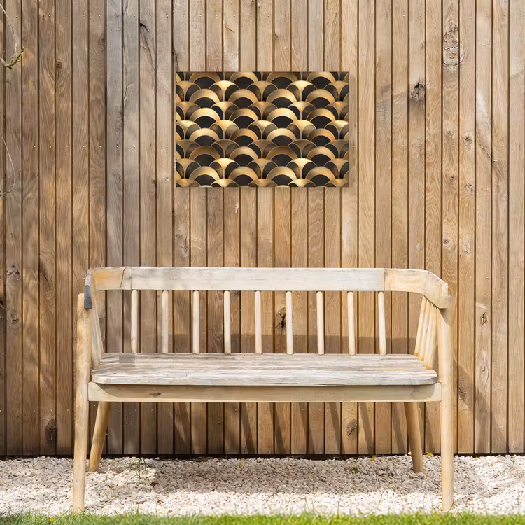 Buiten canvas - Schubben - Structuur - Goud — 3