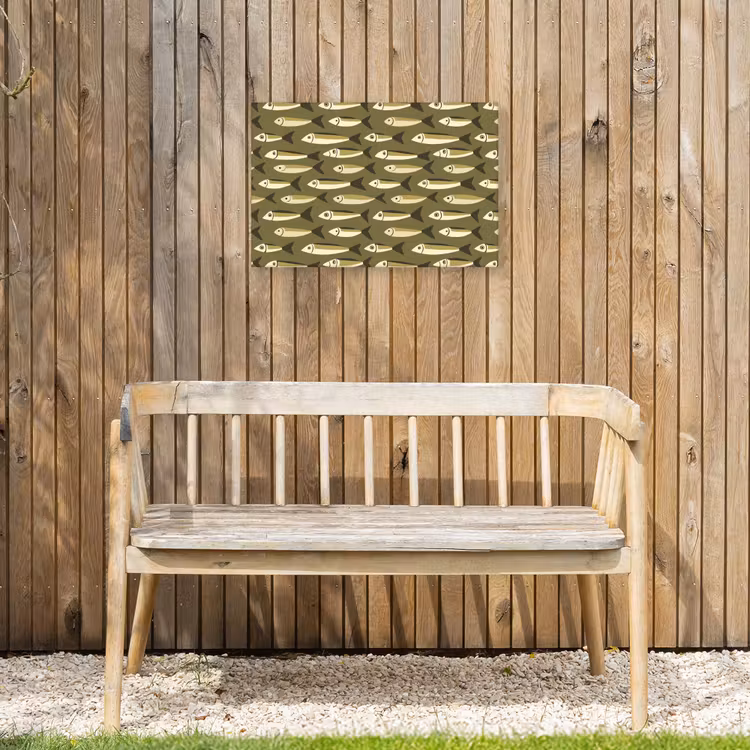 Buiten canvas - Vis - Patroon - Groen — 3