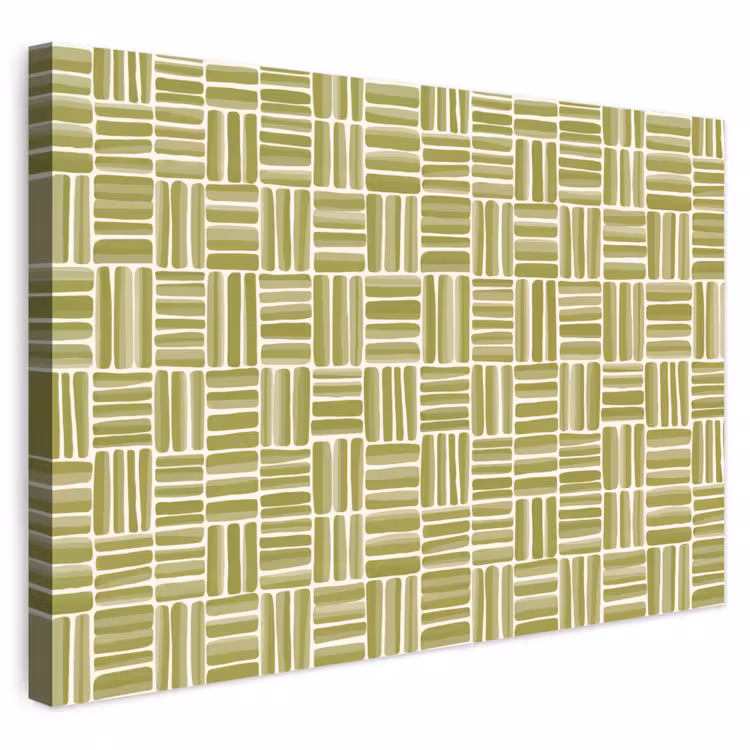 Buiten canvas - Vlecht - Patroon - Groen — 1
