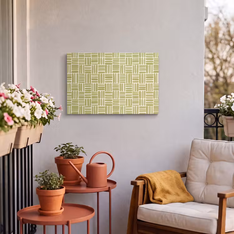 Buiten canvas - Vlecht - Patroon - Groen — 4