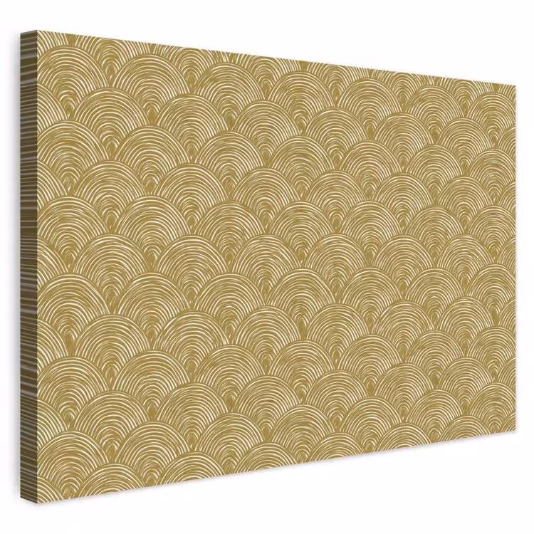Buiten canvas - Waaier - Geometrisch - Groen — 1