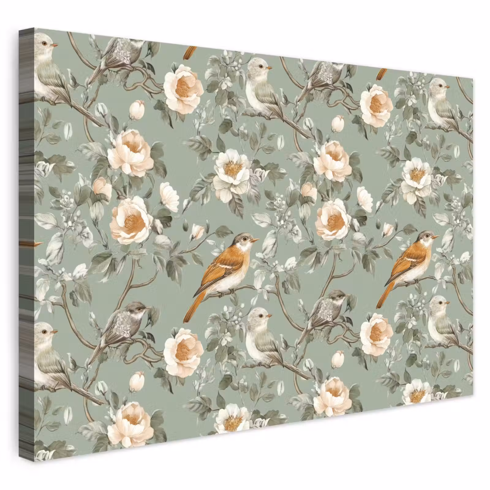 Buiten canvas - Roze - Vogels - Kleurrijk — 1