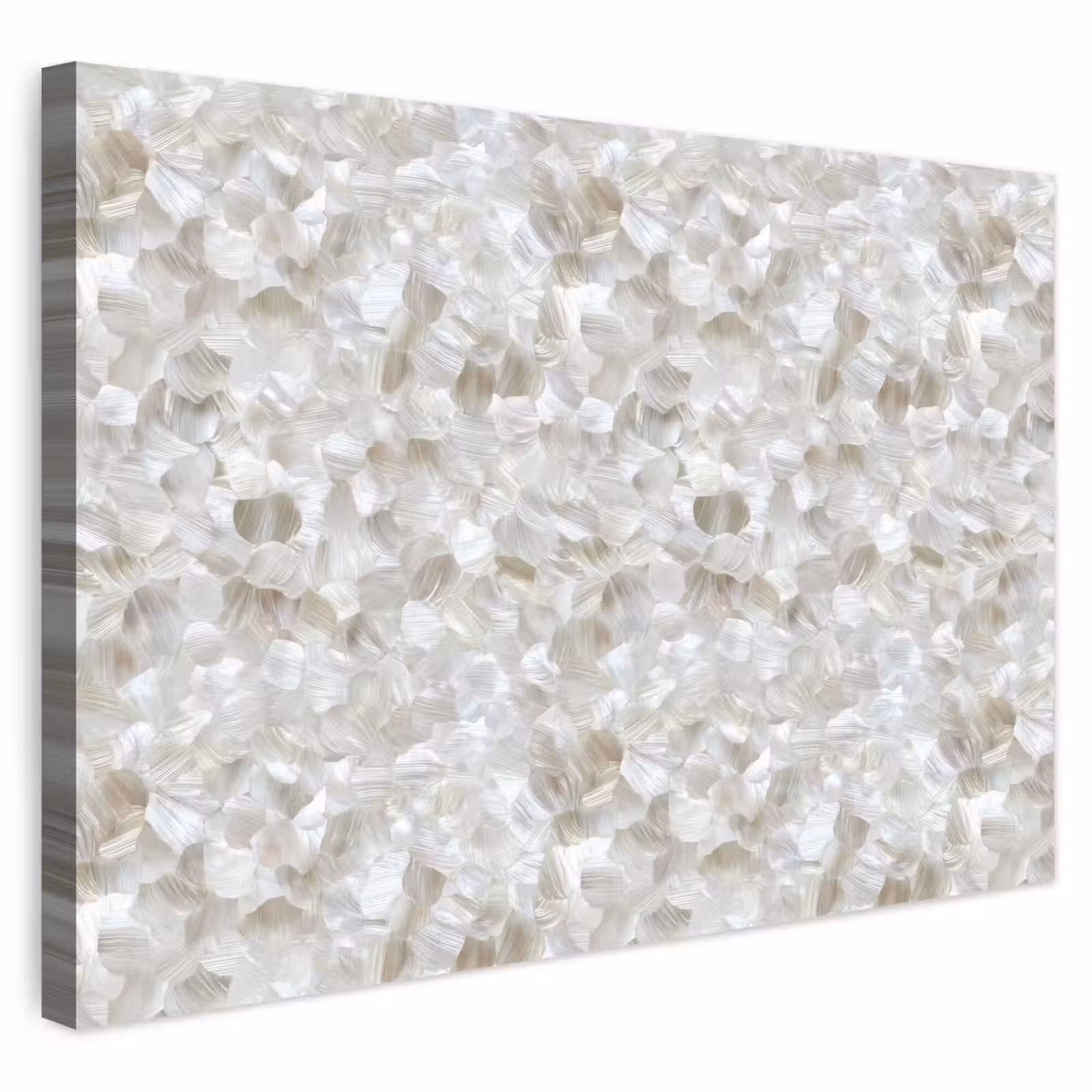 Buiten canvas - Wit - Penseelstreken - Reliëfeffect — 1