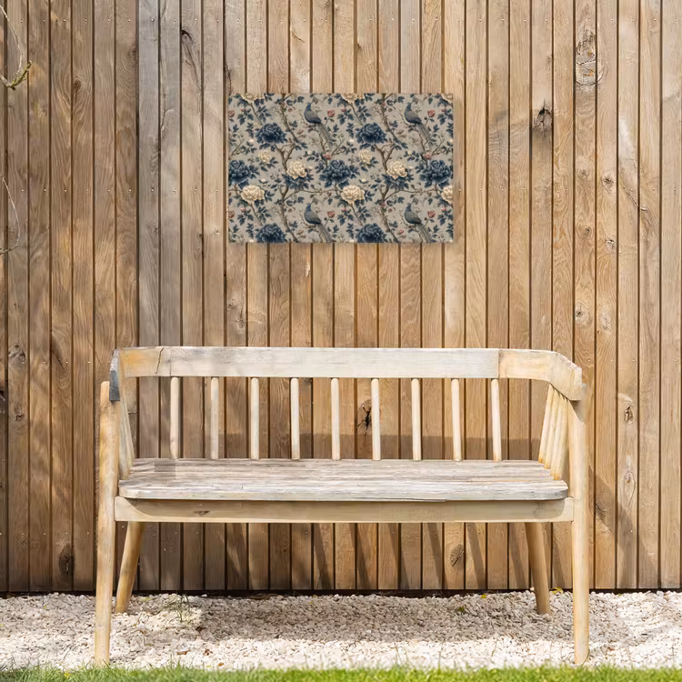 Buiten canvas - Pauw - Bloemen - Blauw — 3