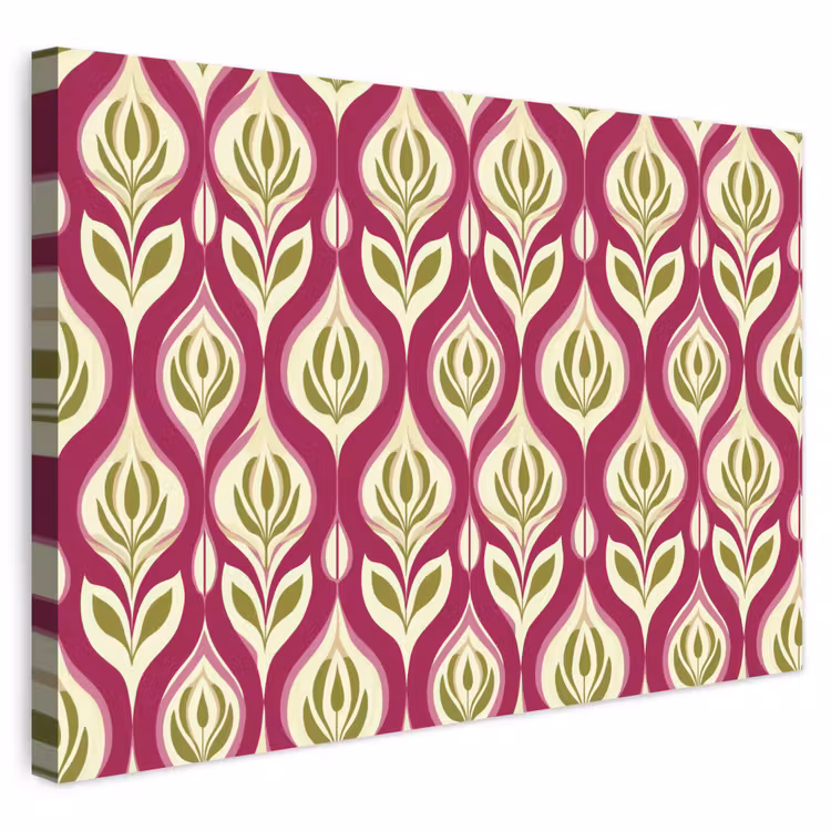 Buiten canvas - Retro - Floraal - Paars — 1