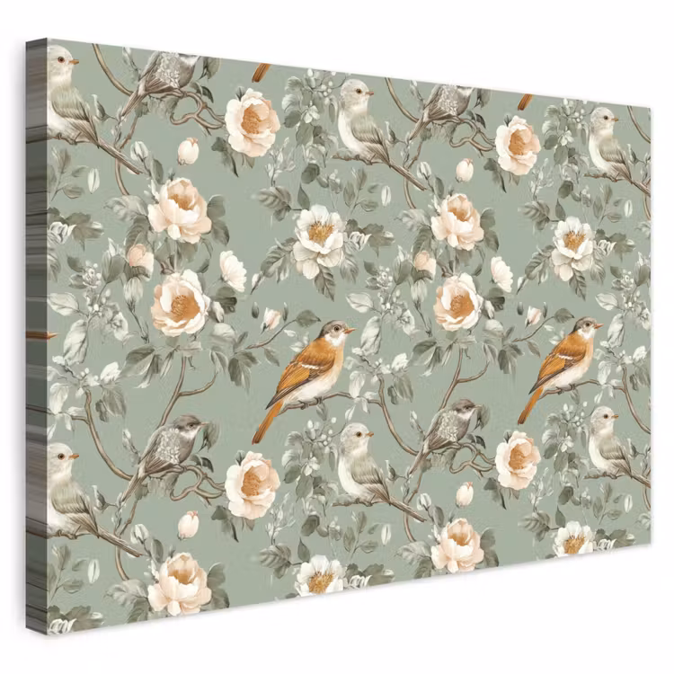 Buiten canvas - Roze - Vogels - Kleurrijk — 1