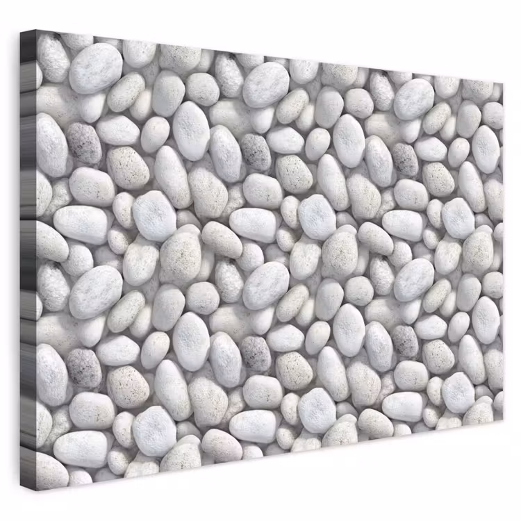 Buiten canvas - Steentjes - Grijs - Ovaal — 1