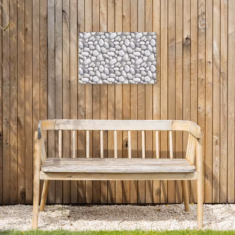 Buiten canvas - Steentjes - Grijs - Ovaal — 3