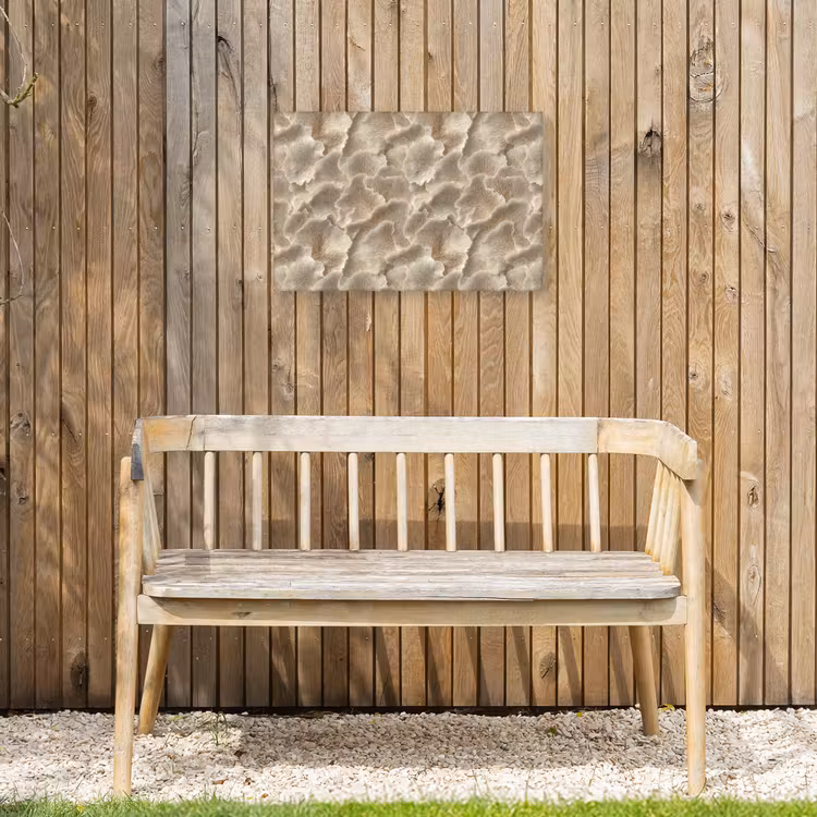Buiten canvas - Waaierstructuren - Beige - Vezeltextuur — 3