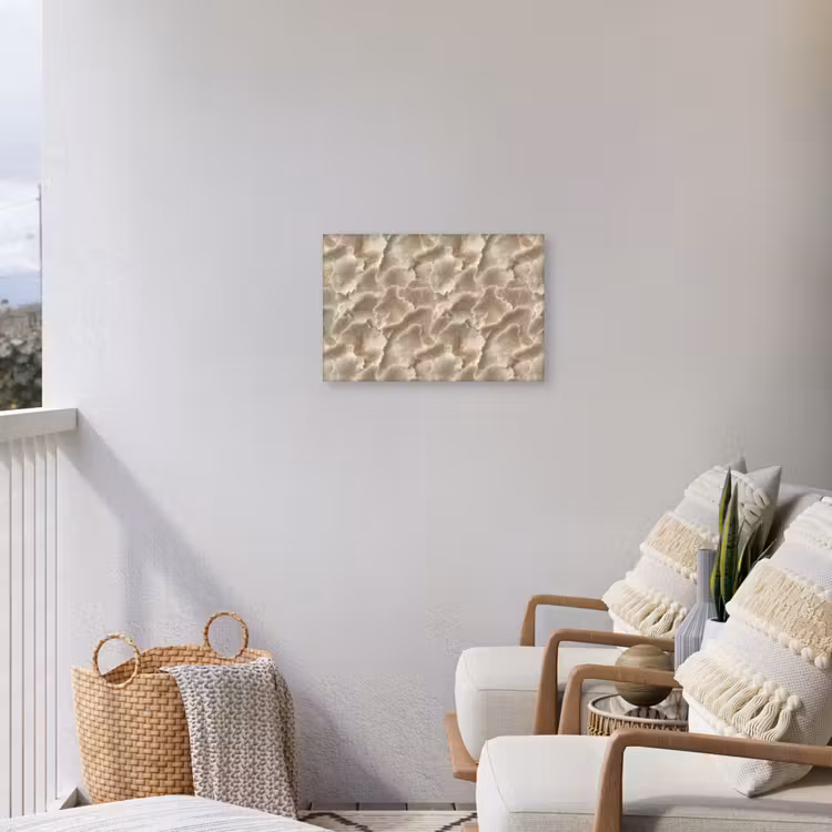 Buiten canvas - Waaierstructuren - Beige - Vezeltextuur — 4