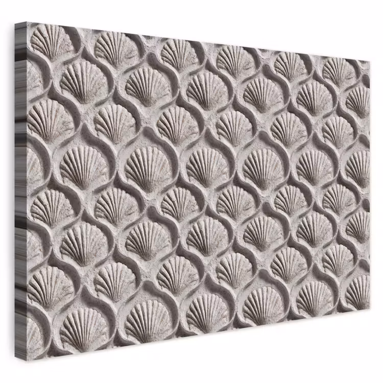 Buiten canvas - Zand - Schelpenvorm - Grijs — 1