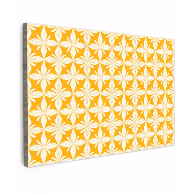 Buiten canvas - Patroon - Retro - Geel — 1
