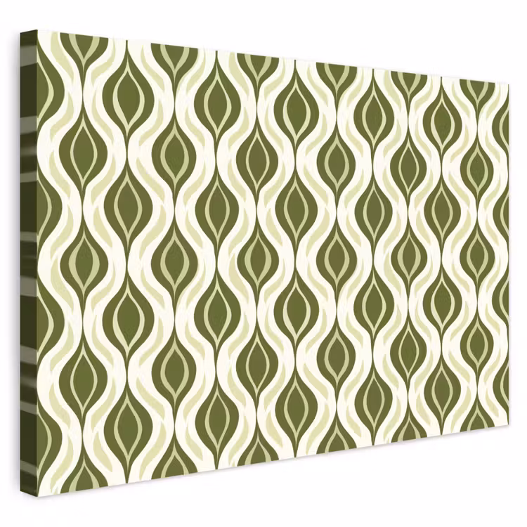 Buiten canvas - Patroon - Retro - Groen — 1
