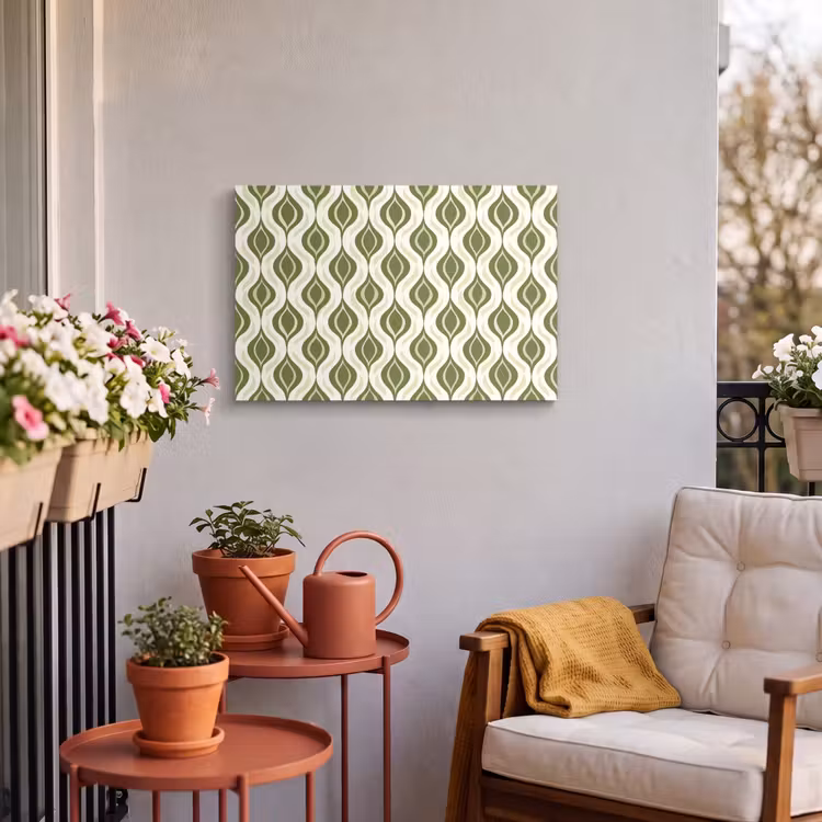 Buiten canvas - Patroon - Retro - Groen — 4