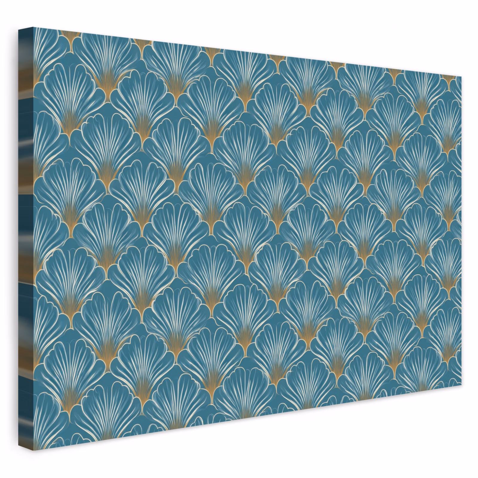 Buiten canvas - Symmetrisch - Patroon - Blauw — 1