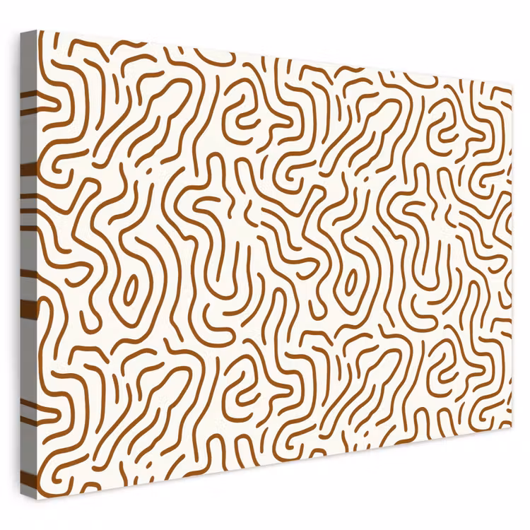 Buiten canvas - Minimalistisch - Patroon - Terracotta — 1
