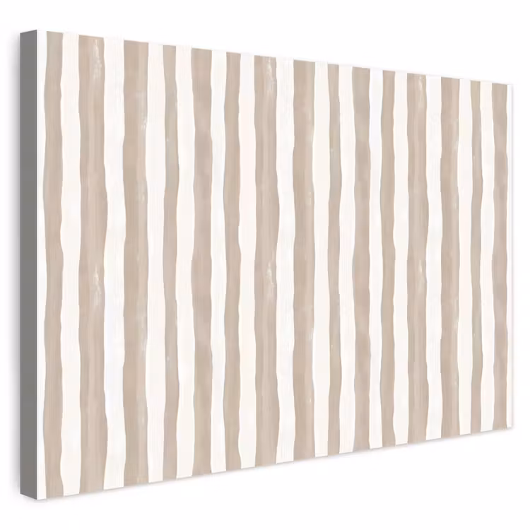 Buiten canvas - Minimalistisch - Strepen - Beige — 1