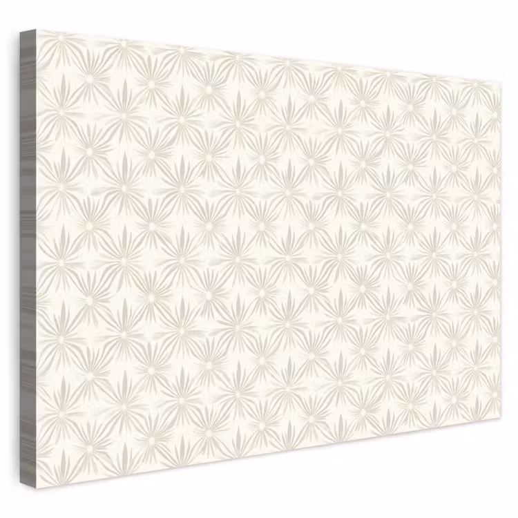 Buiten canvas - Patroon - Bloemen - Beige — 1