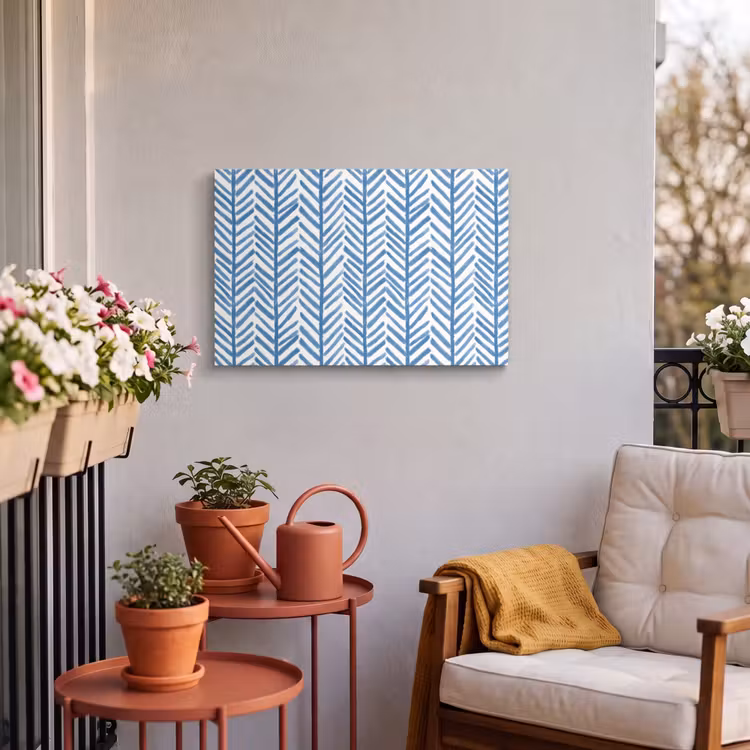 Buiten canvas - Patroon - Streep - Blauw — 4