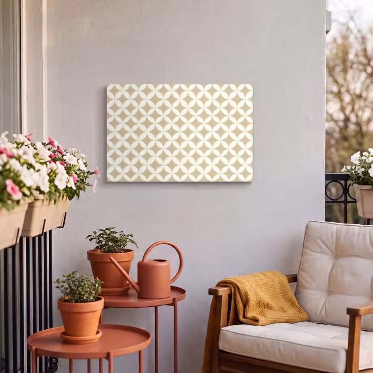 Buiten canvas - Symmetrisch - Motief - Beige — 4
