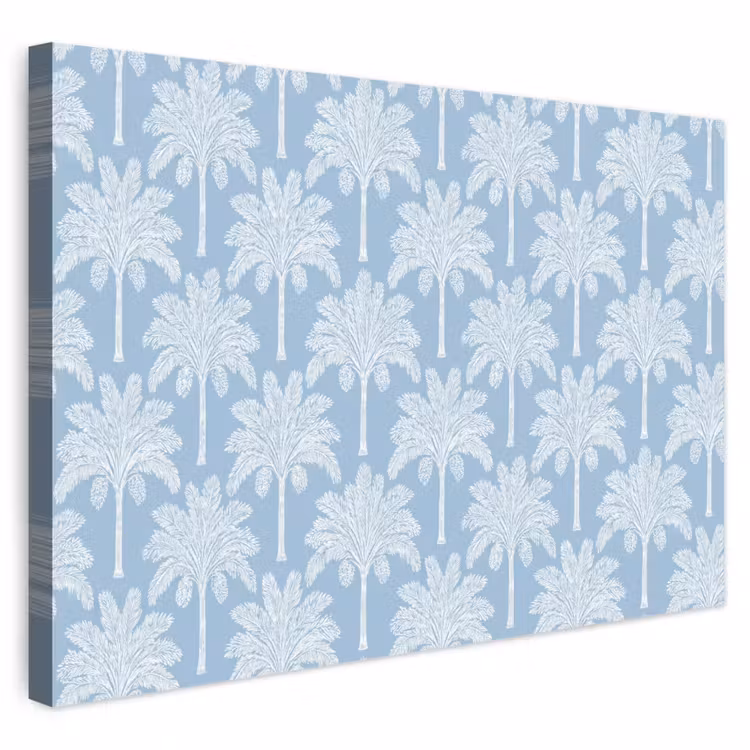 Buiten canvas - Palmboom - Modern - Blauw — 1