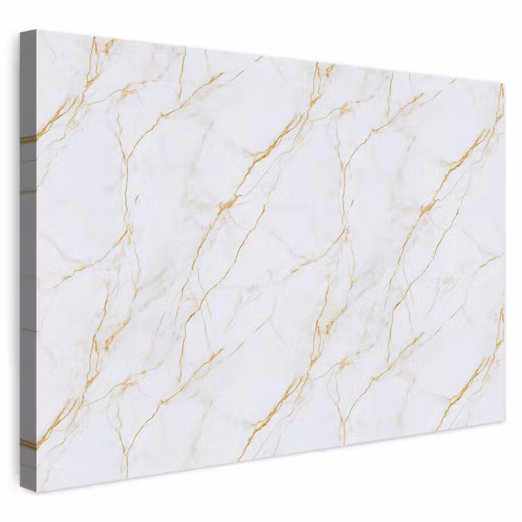 Buiten canvas - Wit - Marmer - Goud - Luxueus — 1