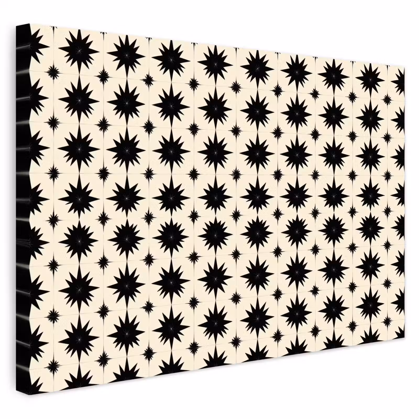 Buiten canvas - Stervormen - Geometrisch - Zwart — 1