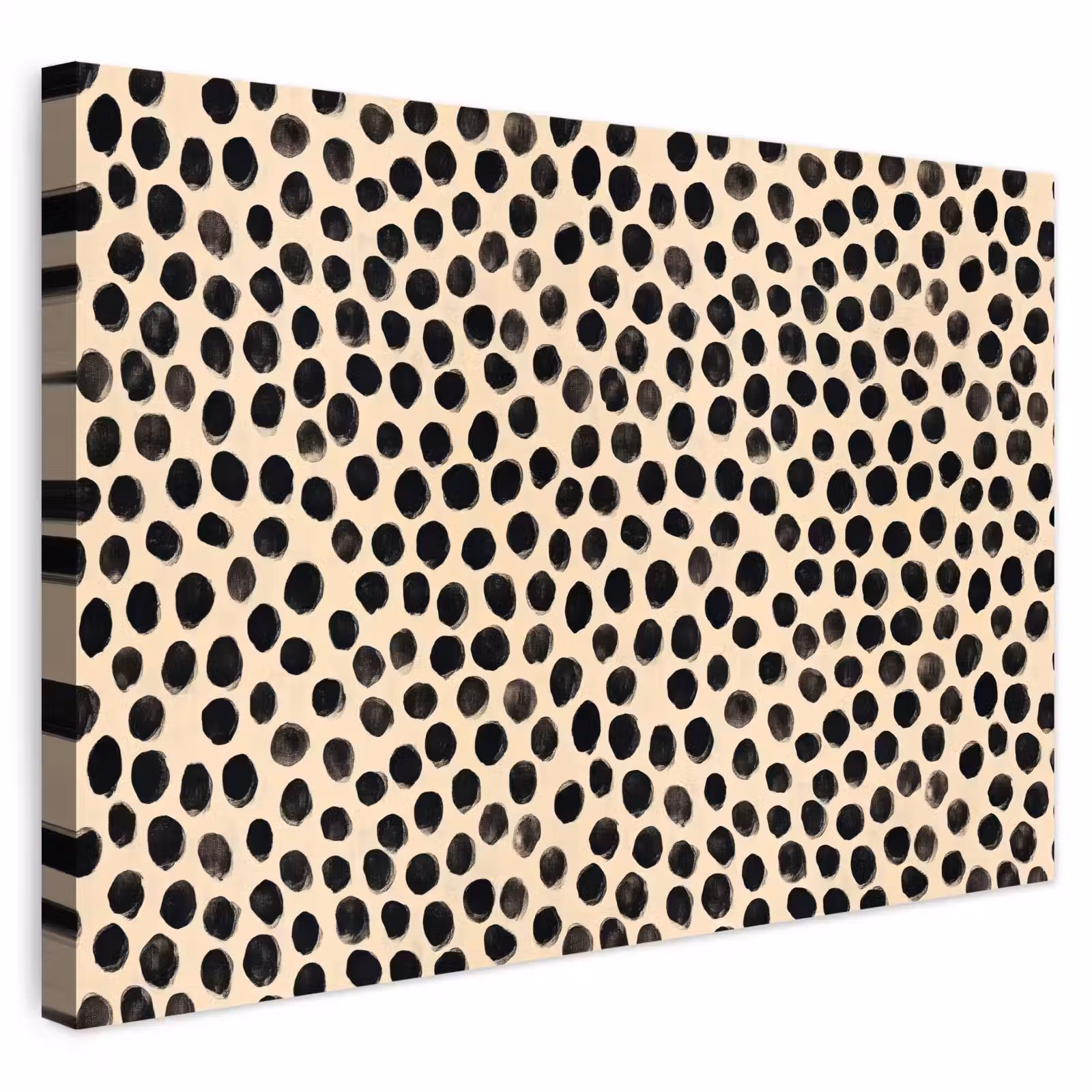 Buiten canvas - Stippen - Patroon - Zwart — 1