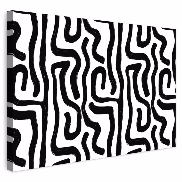 Buiten canvas - Modern - Lijnen - Zwart — 1