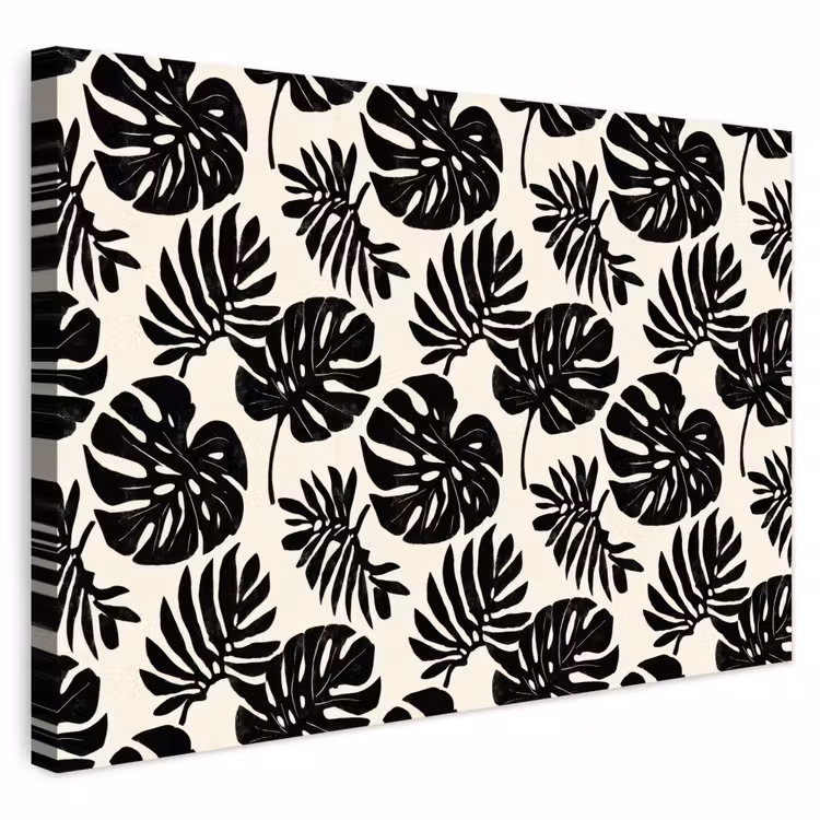 Buiten canvas - Modern - Monstera - Zwart — 1