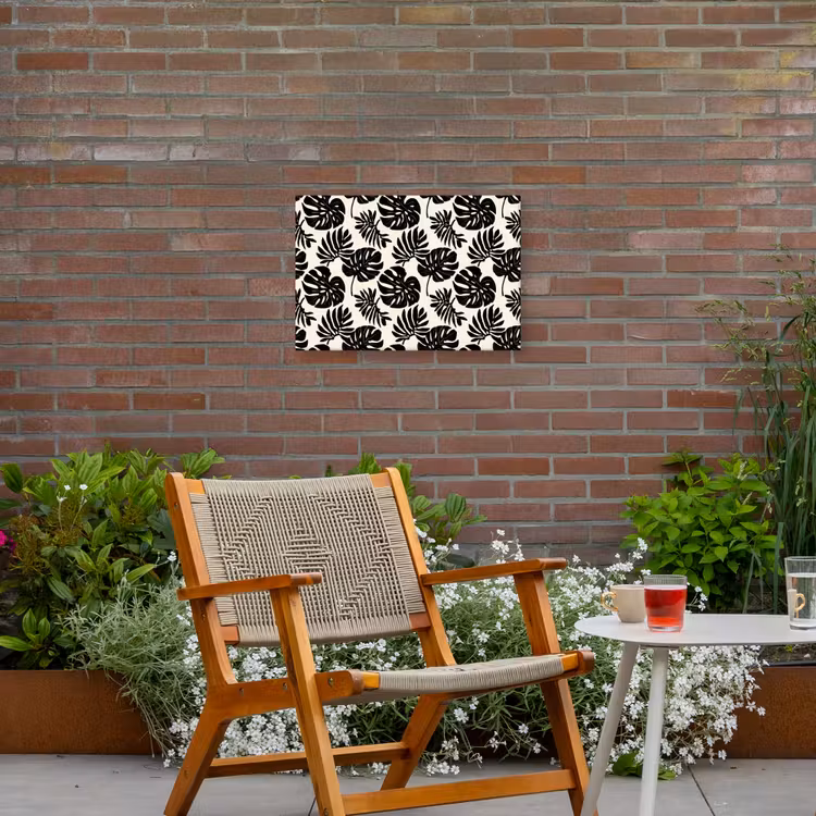 Buiten canvas - Modern - Monstera - Zwart — 2