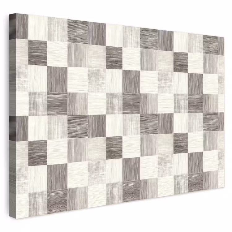 Buiten canvas - Patroon - Dambord - Houtnerf — 1
