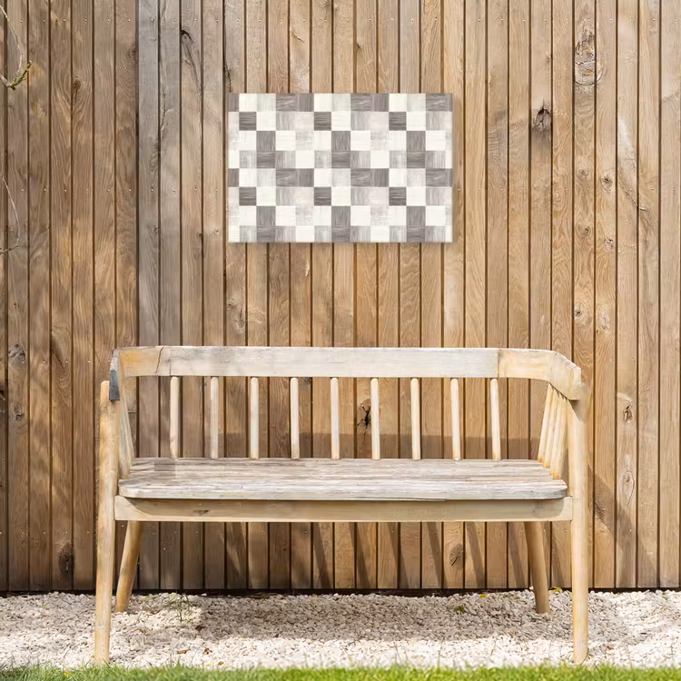 Buiten canvas - Patroon - Dambord - Houtnerf — 3