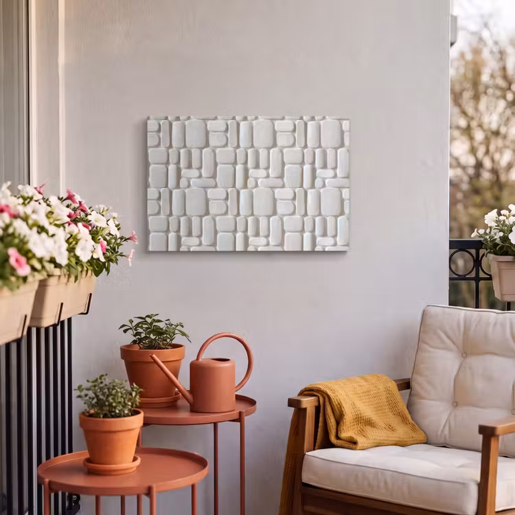 Buiten canvas - Reliëf - Structuur - Wit — 4
