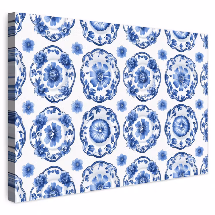 Buiten canvas - Sierborden - Bloemen - Blauw — 1