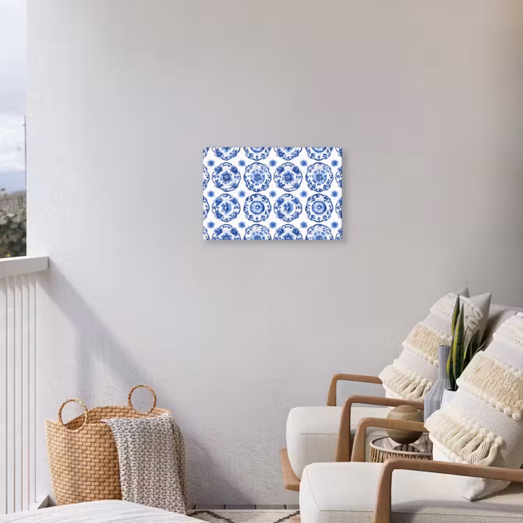 Buiten canvas - Sierborden - Bloemen - Blauw — 3
