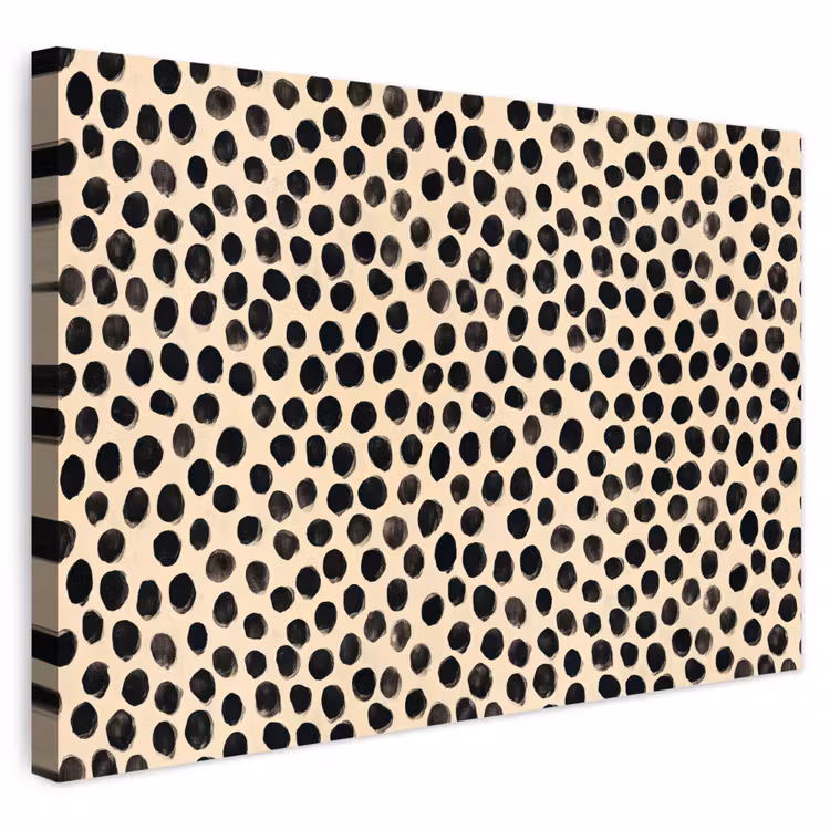 Buiten canvas - Stippen - Patroon - Zwart — 1