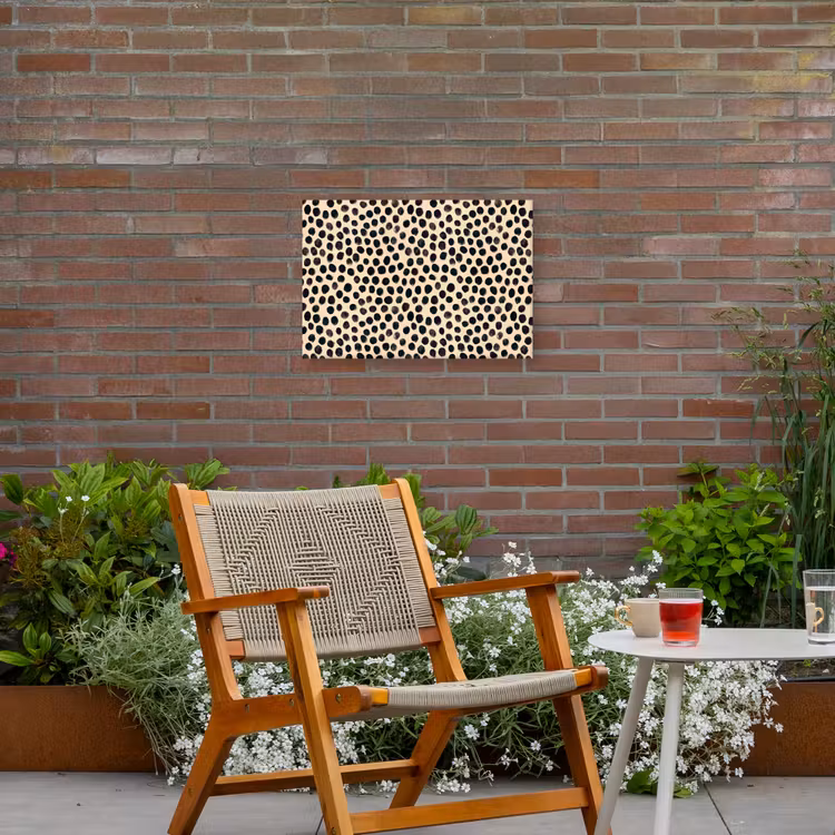 Buiten canvas - Stippen - Patroon - Zwart — 2