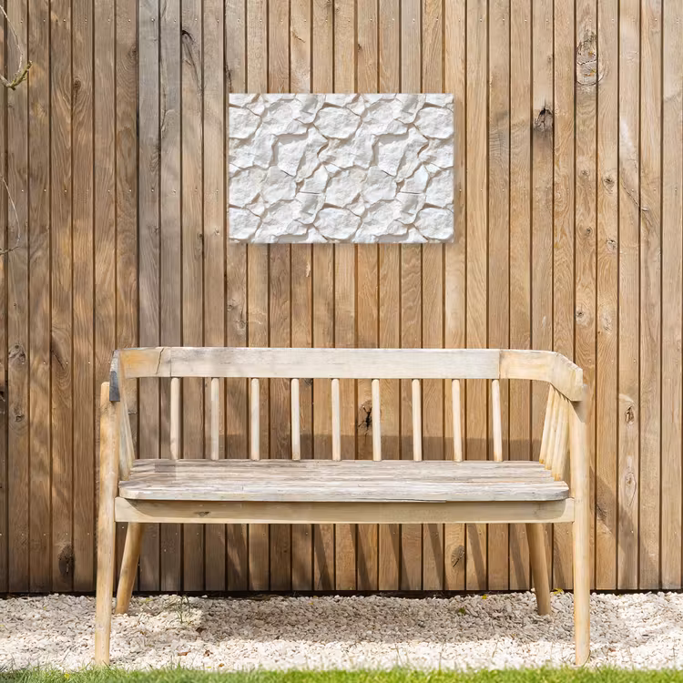 Buiten canvas - Structuur - Rots - Wit — 3