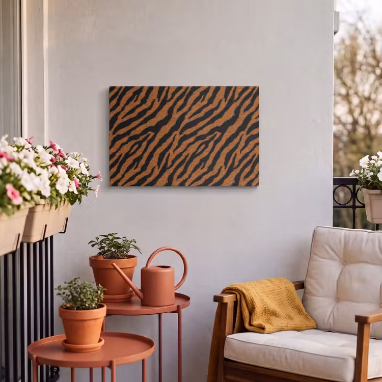 Buiten canvas - Tijger - Zwart - Vacht — 4