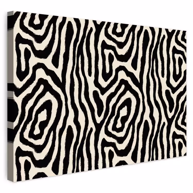 Buiten canvas - Zebra - Zwart - Abstract — 1