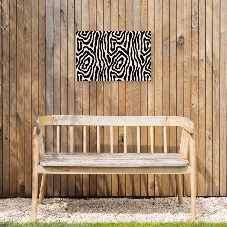 Buiten canvas - Zebra - Zwart - Abstract — 3