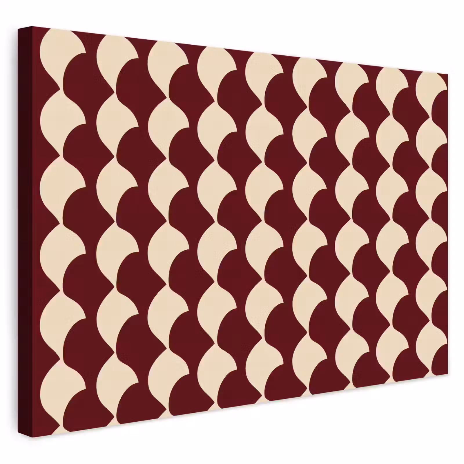 Buiten canvas - Rood - Tegelpatroon - Crème — 1