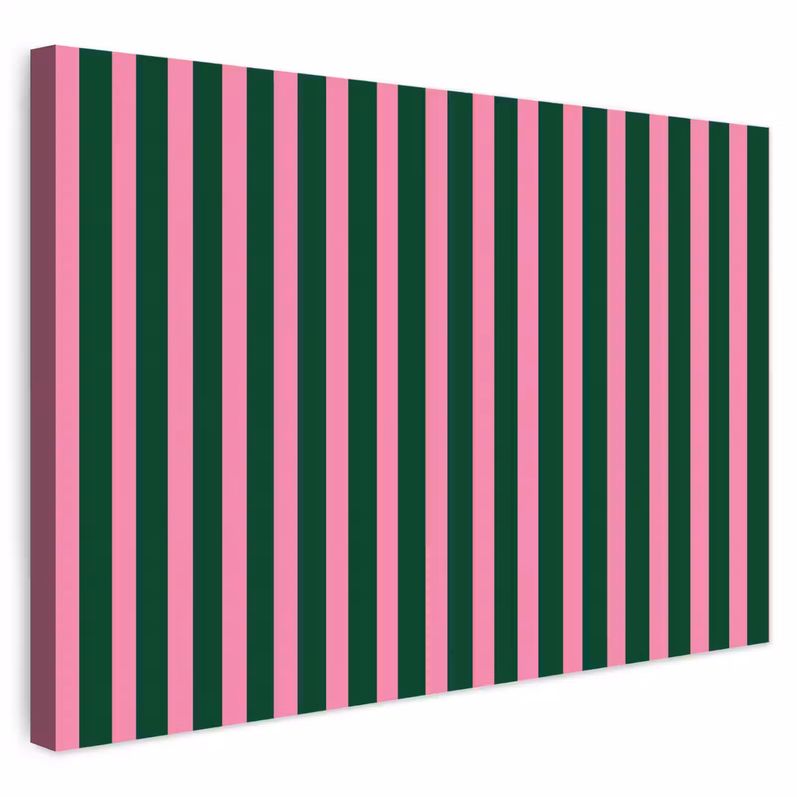 Buiten canvas - Verticale strepen - Groen - Roze — 1