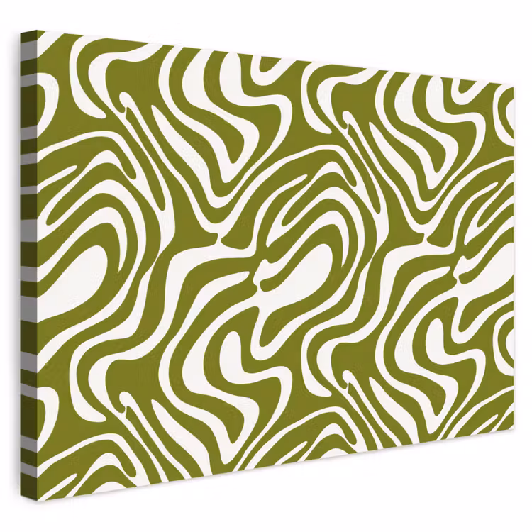 Buiten canvas - Lijnpatroon - Groen - Organisch — 1