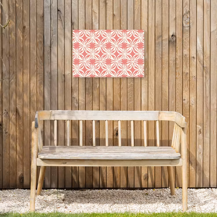 Buiten canvas - Roze - Bloemenmotief - Wit - Modern — 3