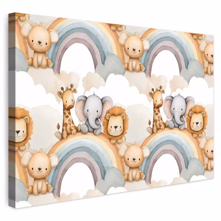Buiten canvas - Safari - Regenboog - Kleurrijk — 1