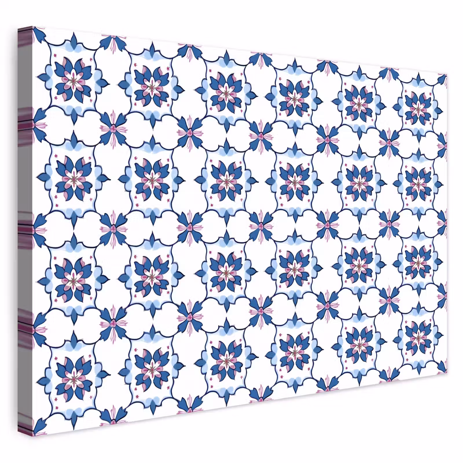 Buiten canvas - Modern - Patroon - Blauw - Roze — 1
