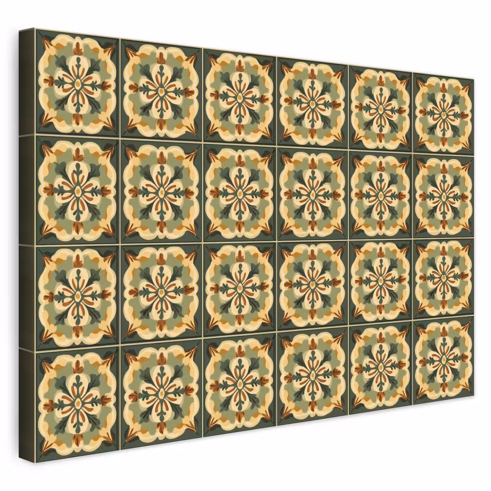 Buiten canvas - Ornament - Patroon - Groen — 1